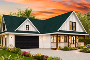 Traditional Style House Plan - 3 Beds 2 Baths 1497 Sq/Ft Plan #54-614 