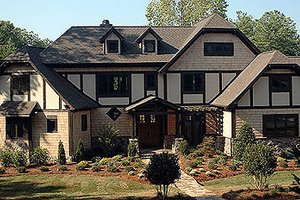 Architectural House Design - Tudor Exterior - Front Elevation Plan #413-114