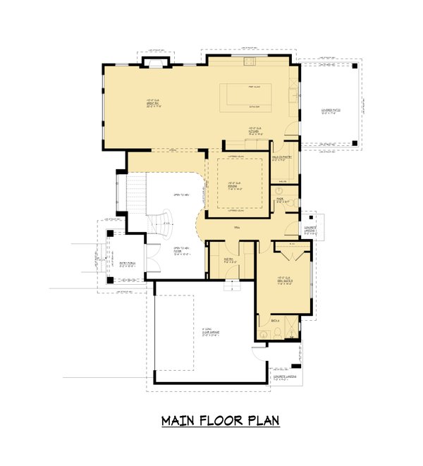 Contemporary Floor Plan - Main Floor Plan #1066-230