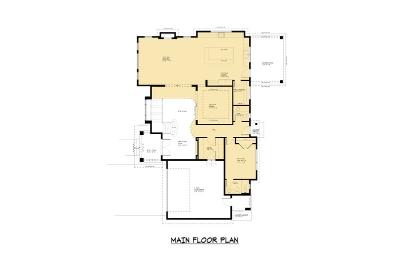 House Blueprint - Floor Plan - Main Floor for Contemporary House Plan #1066-230 - 5 bed, 4.5 bath