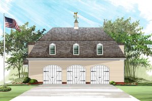 Exterior - Front Elevation for Cottage House Plan #137-381 - 1 bed, 1 bath