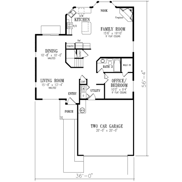 Traditional Floor Plan - Main Floor Plan #1-412