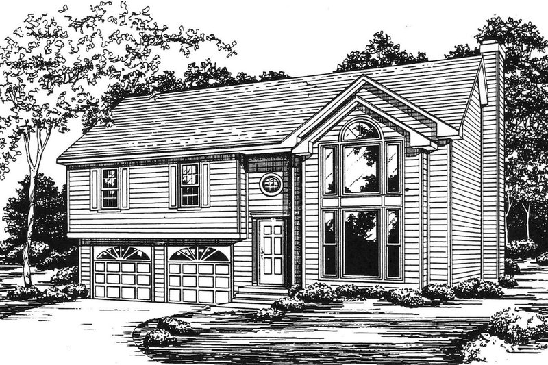 House Blueprint - Exterior - Front Elevation 4 for Contemporary House Plan #30-189 - 3 bed, 2.5 bath