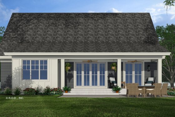 Exterior - Rear Elevation 1 for Craftsman House Plan #51-1300 - 3 bed, 3.5 bath