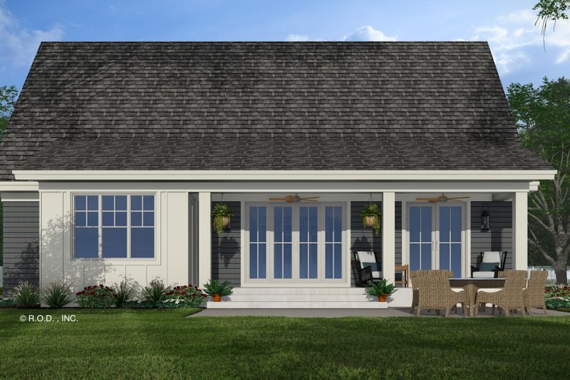 Architectural House Design - Exterior - Rear Elevation 1 for Craftsman House Plan #51-1300 - 3 bed, 3.5 bath