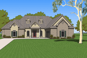 Southern Exterior - Front Elevation Plan #8-161