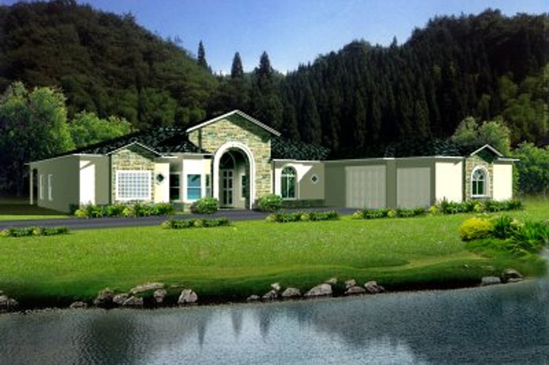 Dream House Plan - Mediterranean Exterior - Front Elevation Plan #1-785