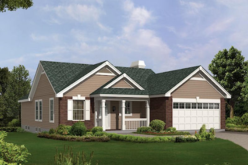 Traditional Style House Plan - 3 Beds 2 Baths 1302 Sq/Ft Plan #57-330