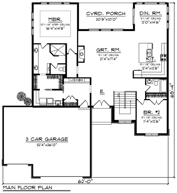 House Plan Design - Modern Floor Plan - Main Floor Plan #70-1417