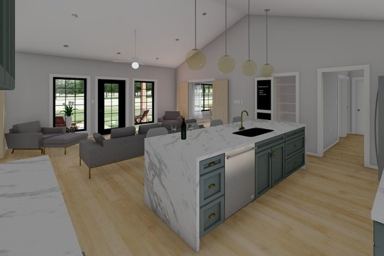 Interior - Kitchen 3 for Farmhouse House Plan #126-239 - 2 bed, 2 bath