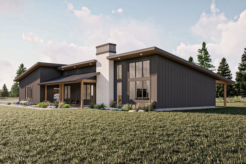 Dream House Plan - Exterior - Other Elevation 1 for Barndominium House Plan #455-293 - 3 bed, 2.5 bath