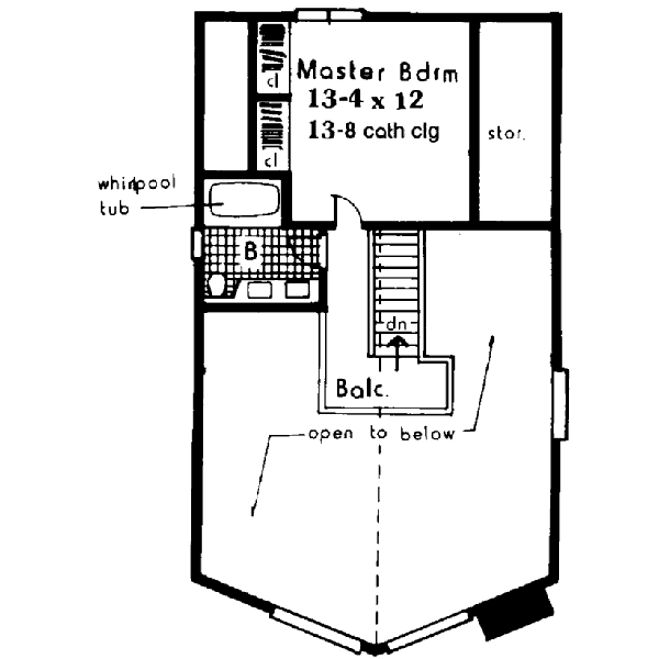 Modern Floor Plan - Upper Floor Plan #3-110