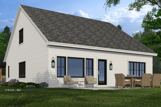 Exterior - Rear Elevation 2 for Farmhouse House Plan #51-1481 - 3 bed, 3.5 bath