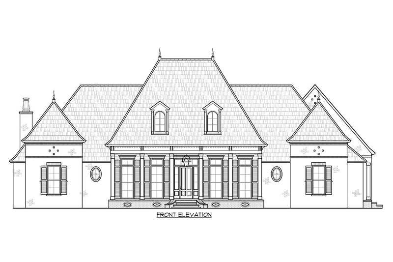 House Plan Design - Exterior - Front Elevation 4 for Southern House Plan #1074-52 - 4 bed, 3.5 bath