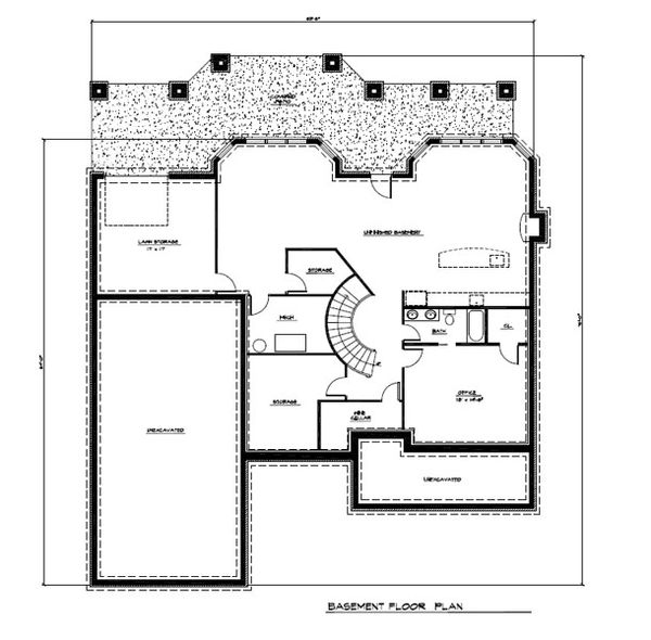 Craftsman Floor Plan - Lower Floor Plan #123-114