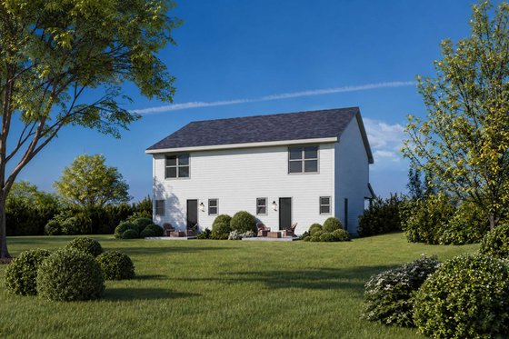 Exterior - Rear Elevation for Farmhouse House Plan #20-2627 - 3 bed, 2.5 bath