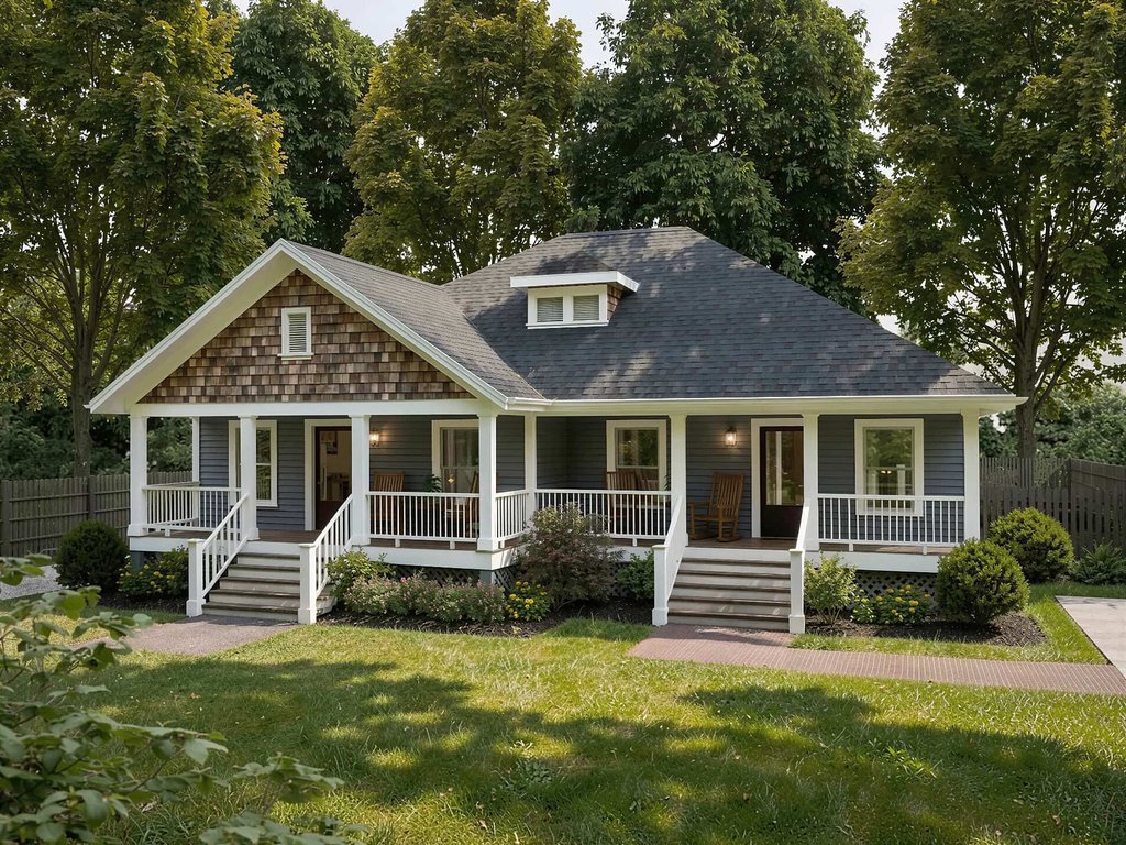 Exterior - Front Elevation 2 for Traditional House Plan #79-236 - 2 bed, 1 bath