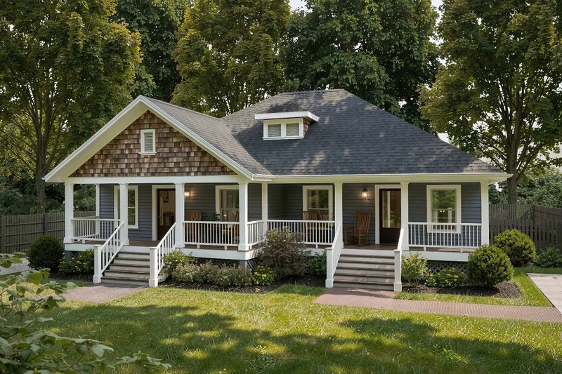 Exterior - Front Elevation 2 for Traditional House Plan #79-236 - 2 bed, 1 bath