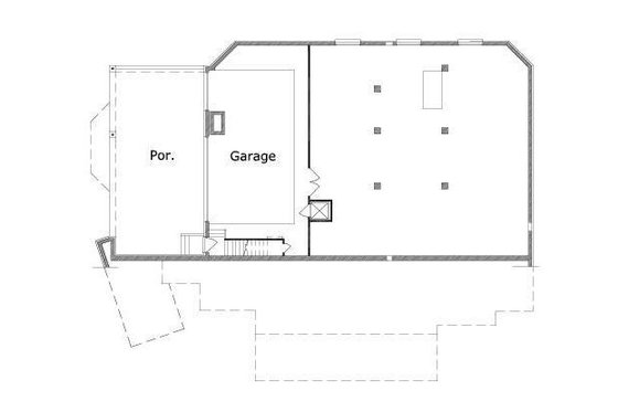 Floor Plan - Lower Floor for European House Plan #411-777 - 4 bed, 5.5 bath