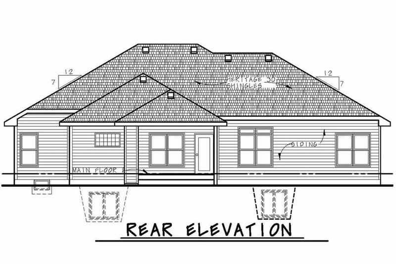 Dream House Plan - Exterior - Rear Elevation for Traditional House Plan #20-2178 - 2 bed, 3 bath