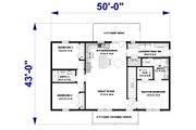 Farmhouse Style House Plan - 3 Beds 2 Baths 1402 Sq/Ft Plan #44-276 