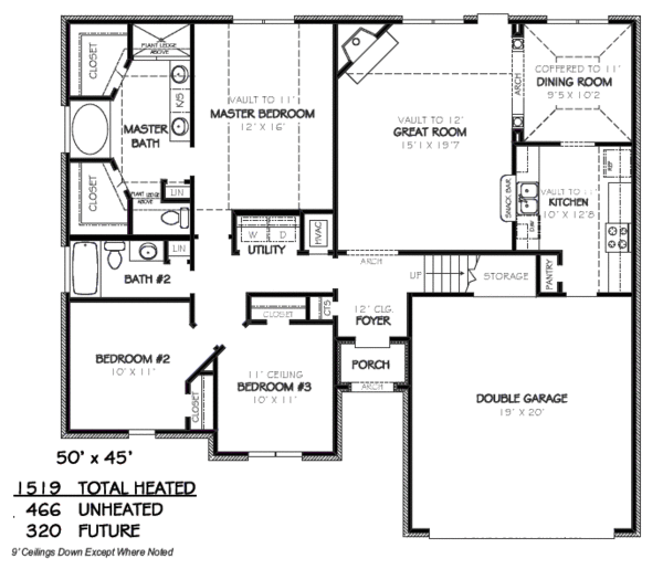 European Floor Plan - Main Floor Plan #424-178