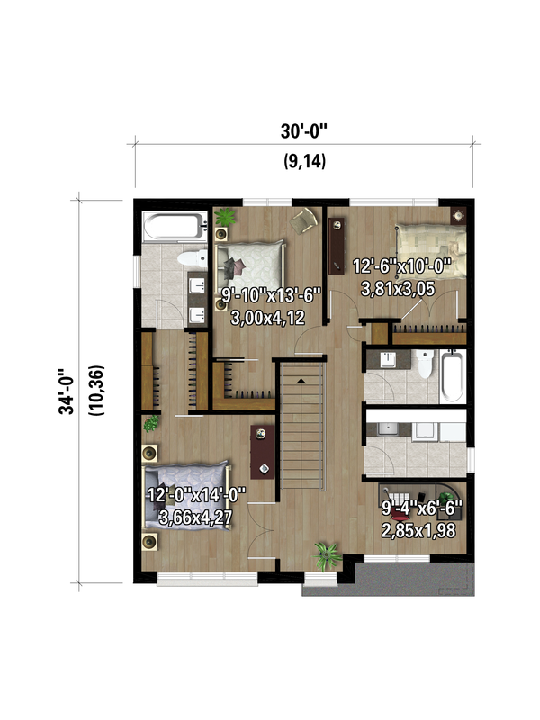 Farmhouse Floor Plan - Upper Floor Plan #25-5014