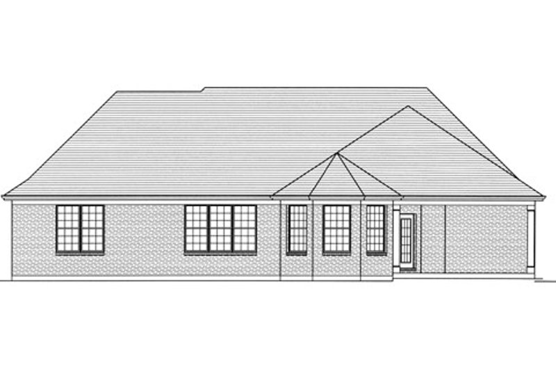 House Plan Design - Exterior - Rear Elevation for European House Plan #46-508 - 3 bed, 2 bath