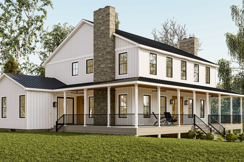 House Plan Design - Exterior - Front Elevation 4 for Farmhouse House Plan #1089-16 - 5 bed, 4.5 bath