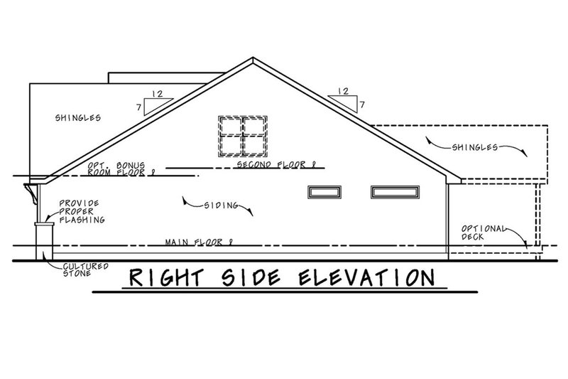 Architectural House Design - Right Side Elevation
