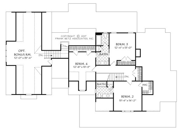 Farmhouse Floor Plan - Upper Floor Plan #927-988