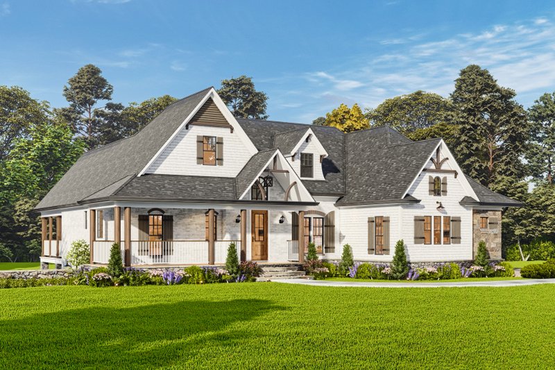 Home Plan - Exterior - Front Elevation 3 for Craftsman House Plan #54-257 - 3 bed, 2.5 bath