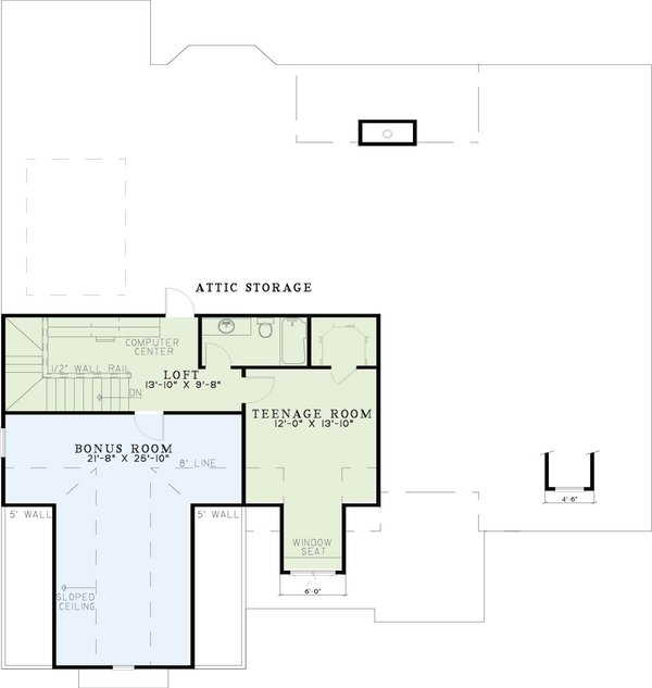 Dream House Plan - Traditional Floor Plan - Upper Floor Plan #17-520