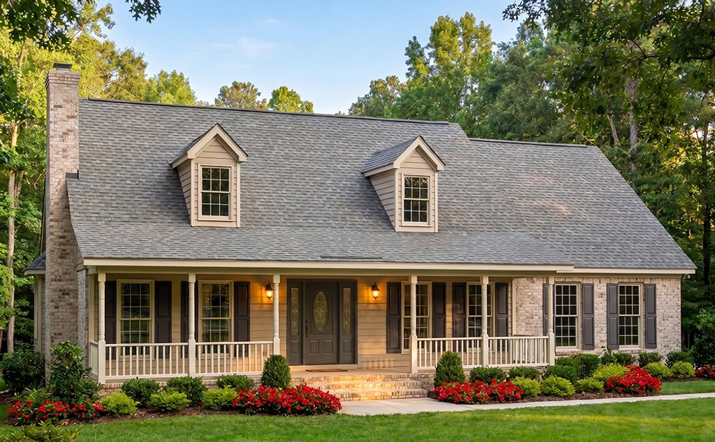 Exterior - Front Elevation 2 for Country House Plan #406-157 - 3 bed, 2 bath