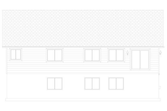 Exterior - Rear Elevation 1 for Ranch House Plan #1060-469 - 3 bed, 2 bath