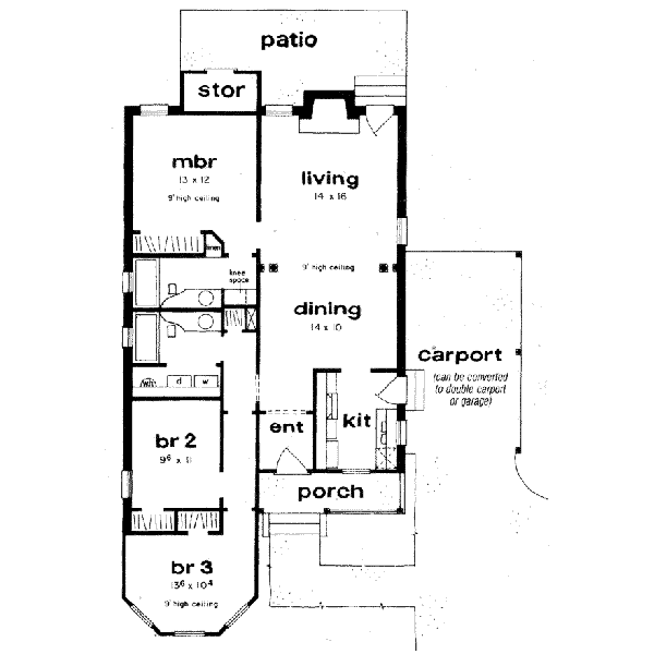Cottage Floor Plan - Main Floor Plan #36-266