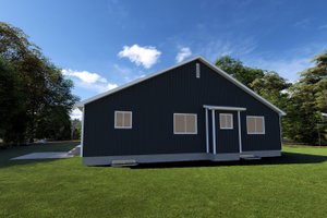 Exterior - Rear Elevation for Farmhouse House Plan #1111-24 - 3 bed, 2 bath