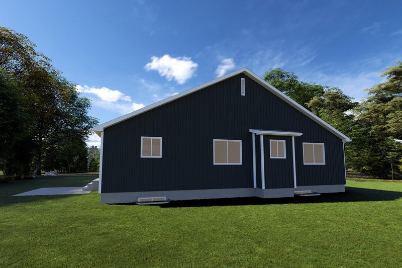 House Design - Exterior - Rear Elevation for Farmhouse House Plan #1111-24 - 3 bed, 2 bath
