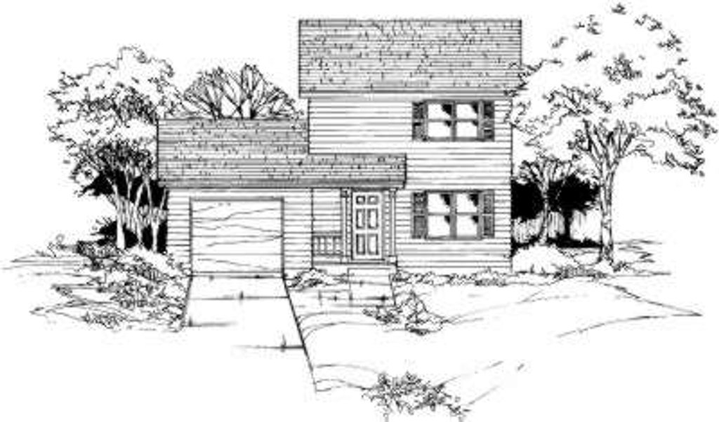 Traditional Style House Plan - 3 Beds 1 Baths 1000 Sq/Ft Plan #334-103