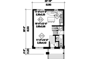 Contemporary Style House Plan - 3 Beds 1 Baths 1236 Sq/Ft Plan #25-4507 