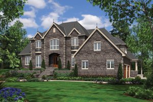 Exterior - Front Elevation 3 for European House Plan #48-620 - 4 bed, 3.5 bath