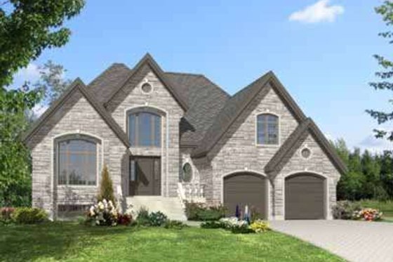 Exterior - Front Elevation for European House Plan #138-168 - 2 bed, 1.5 bath