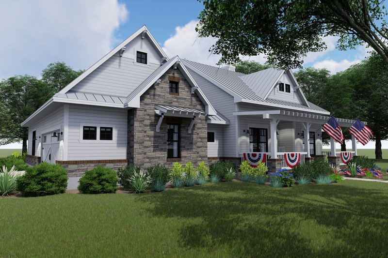 House Plan Design - Exterior - Front Elevation 5 for Farmhouse House Plan #120-256 - 3 bed, 2.5 bath