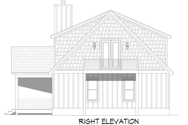House Plan Design - Exterior - Other Elevation 1 for Country House Plan #932-658 - 4 bed, 3 bath