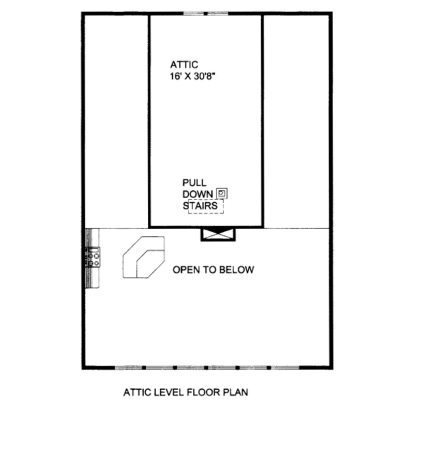 Bungalow Floor Plan - Upper Floor Plan #117-672