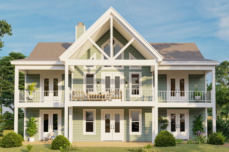 House Plan Design - Exterior - Other Elevation 3 for Southern House Plan #932-1074 - 2 bed, 2 bath