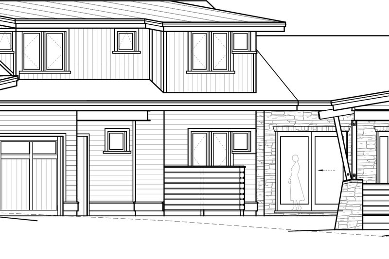 Home Plan - Exterior - Front Elevation 1 for Contemporary House Plan #895-27 - 4 bed, 3.5 bath