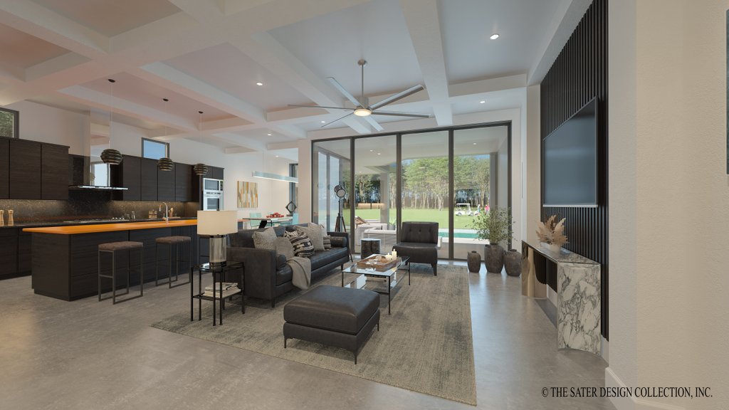Interior - Family Room for Contemporary House Plan #930-552 - 5 bed, 4.5 bath