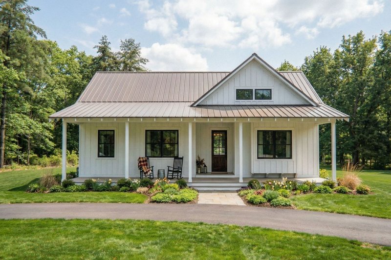 Home Plan - Exterior - Front Elevation 3 for Farmhouse House Plan #1105-16 - 2 bed, 2 bath