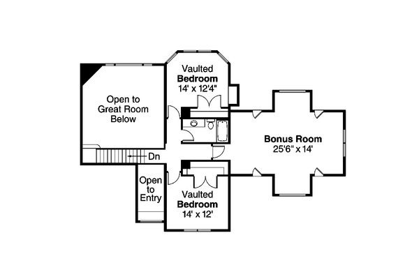 Home Plan - Craftsman Floor Plan - Upper Floor Plan #124-582